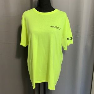 Neon work shirt.